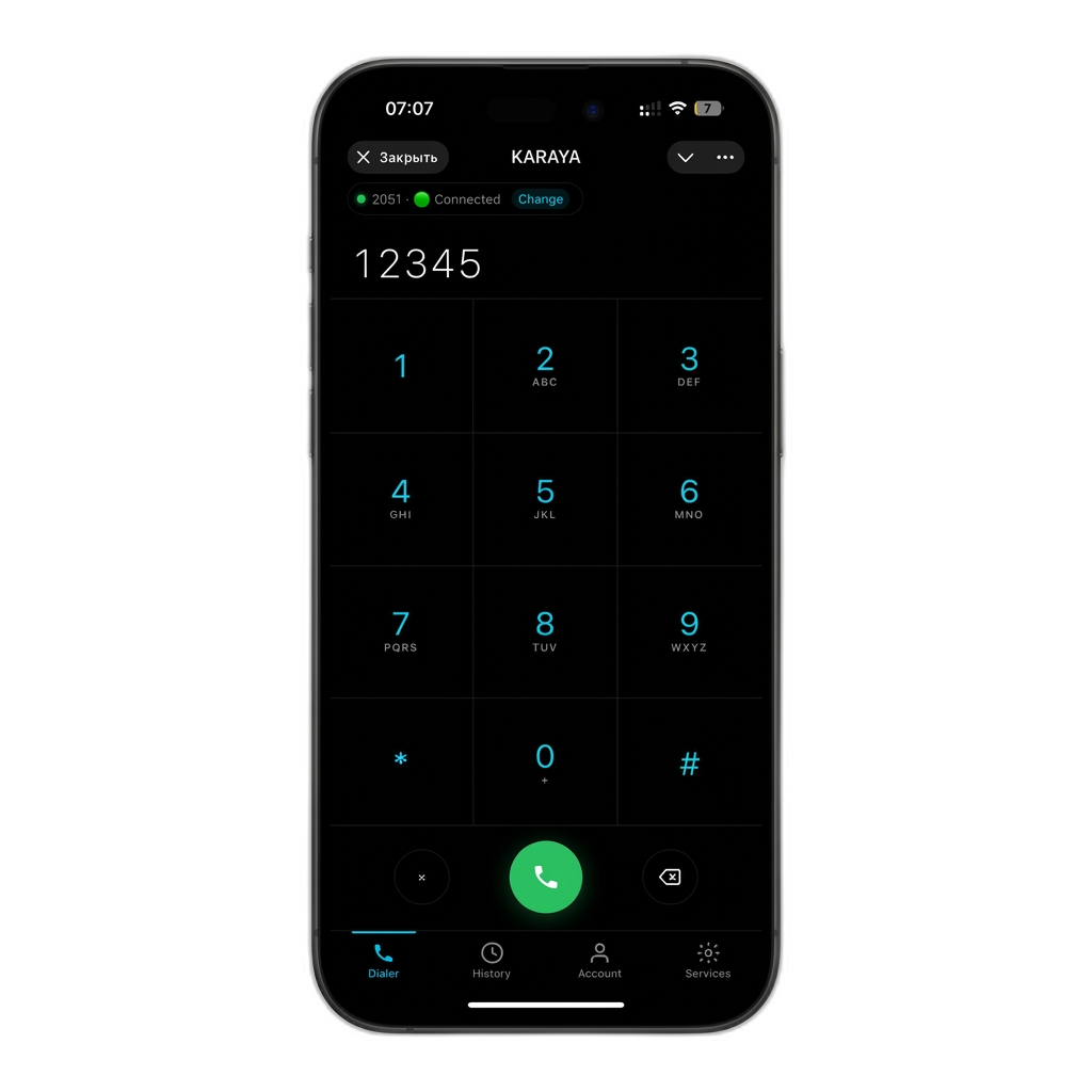 Dialer — Black Titanium